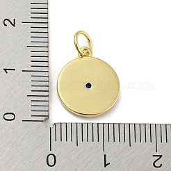 14KGP本金メッキ真鍮エナメルチャーム  長持ちメッキ  クモの巣  ブルー  14x12x2mm  穴：3.4mm&nbsp;KK-Z032-02B