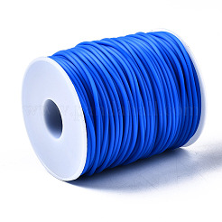 中空パイプpvcチューブラー合成ゴムコード  白いプラスチックのスプールに巻き  ドジャーブルー  2mm  穴：1mm  約54.68ヤード（50m）/ロール&nbsp;RCOR-R007-2mm-17