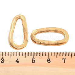 PVD真空メッキ304ステンレス鋼リンクリング  ねじれた茶褐色の楕円形  ゴールドカラー  26x13x2.5mm  内径：19.5x6.7mm&nbsp;STAS-H218-01G