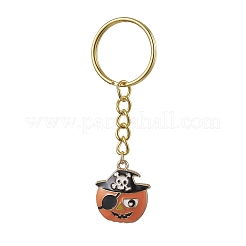 合金とガラスのキーホルダー  ハロウィンモチーフ  混合shpae  ミックスカラー  7~9cm&nbsp;KEYC-JKC00868