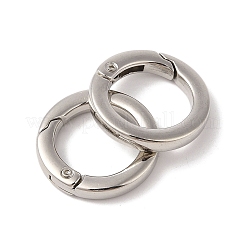 ニッケルメッキ合金スプリングゲートリング  リング  プラチナ  24.5x4mm&nbsp;FIND-Q104-01B-P