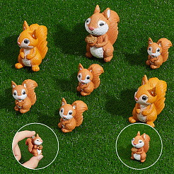 30個 3スタイル PVCプラスチック リス ミニチュアオーナメント  マイクロランドスケープホームドールハウスアクセサリー  小道具の装飾のふりをする  キャメル  21~37x11~17x22.5~36.5mm&nbsp;DJEW-SP0001-26