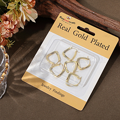 3Pairs Ion Plating(IP) 304 Stainless Steel Trapezoid Hoop Earrings for Women&nbsp;EJEW-BBC0001-40