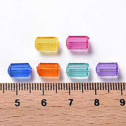 透明なアクリルビーズ  多面カット  ポリゴン  ミックスカラー  9x5mm  穴：1.8mm  約3496個/500g&nbsp;TACR-S154-27B
