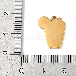 Ion Plating(IP) 304 Stainless Steel Sequins Enamel Pendants&nbsp;STAS-M080-10G-01