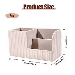 合成皮革製デスクトップ収納ボックス  ペンケース  長方形  古いレース  9.7x20.8x11.1cm&nbsp;CON-WH0089-328