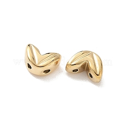 304ステンレススチールビーズ  ハート  18KGP本金メッキ  5x6.5x3.5mm  穴：0.8mm&nbsp;KK-D503-15G