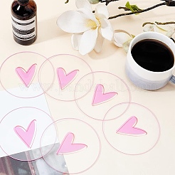 6Pcs Transparent Acrylic Cup Mats&nbsp;AJEW-FG0002-10B