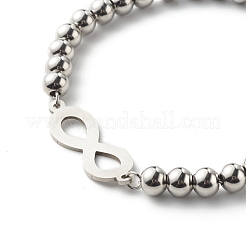 Tarnish Resistant Infinity Symbol Charm Bracelets for Men Women&nbsp;BJEW-JB06687-01