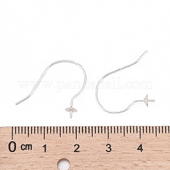 925スターリングシルバーピアスフック  銀  トレイ：3mm  17.5x18x1mm  20ゲージ  ピン：0.8mm&nbsp;LS-STER-I014-12S