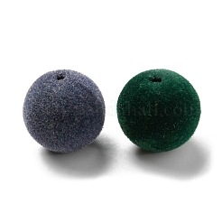 フロッキーアクリルビーズ  ラウンド  ミックスカラー  14mm  穴：2.3mm&nbsp;OACR-E020-02