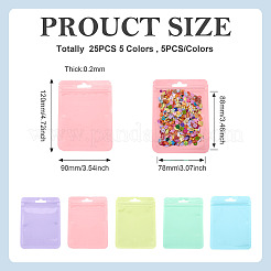 25Pcs 5 Colors Rectangle Plastic Yin-Yang Resealable Packaging Bags&nbsp;ABAG-TA0001-27B