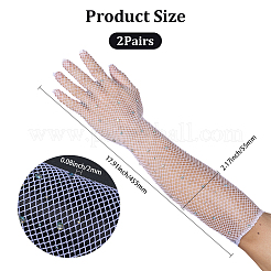 Polyester Mesh Long Gloves&nbsp;AJEW-WH20020-003A