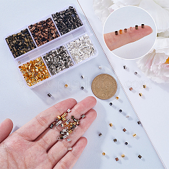 1200pcs 6 Colors Brass Crimp Beads&nbsp;KK-SP0002-29