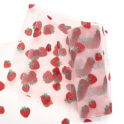 2 Rolls 2 Colors Shiny Strawberry Glitter Polyester Tulle Rolls&nbsp;DIY-BC0002-80