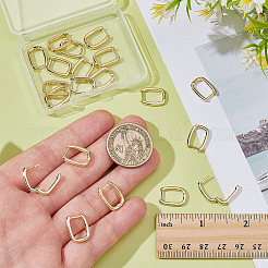 10 Pairs Brass Huggie Hoop Earrings&nbsp;EJEW-ME0001-08G