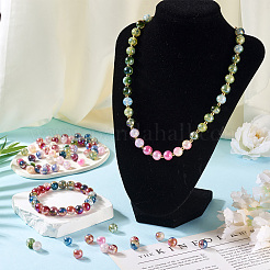 190Pcs 19 Colors Electroplate Transparent Crackle Glass Beads&nbsp;GLAA-TA0002-18