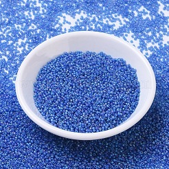 MIYUKIラウンドロカイユビーズ  日本製シードビーズ  (rr149fr)マットトランスペアレントカプリブルーab  11/0  2x1.3mm  穴：0.8mm  約1100PCS /ボトル  10 G /ボトル&nbsp;SEED-JP0008-RR0149FR