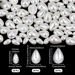 60Pcs 3 Styles Polished Shell Pearl Beads Strands&nbsp;BSHE-NB0001-38