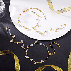 2Pcs Alloy Curb Chains Anklets&nbsp;AJEW-GA0007-85G