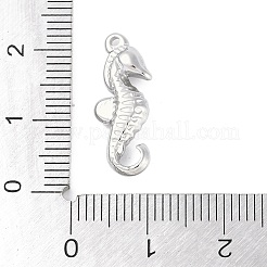 変色しない304ステンレススチールペンダント  タツノオトシゴチャーム  ステンレス鋼色  20.5x7.5x3.5mm  穴：1.2mm&nbsp;STAS-L080-006P