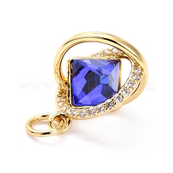 Brass Micro Pave Cubic Zirconia Pendants&nbsp;ZIRC-O044-19MC-G