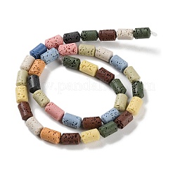Synthetic Lava Rock Dyed Beads Strands&nbsp;G-H311-04-07