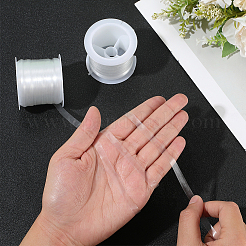 20m フラット TPU(熱可塑性ポリウレタン) 伸縮コード  ブラジャーの縫製用  透明  6mm  約21.87ヤード（20m）/ロール&nbsp;DIY-WH20053-50A