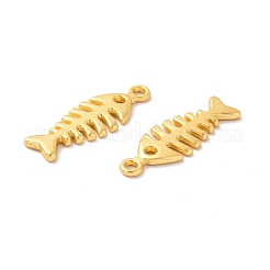ラックメッキ合金ペンダント  カドミウムフリー＆鉛フリー＆ニッケルフリー  フィッシュボーンチャーム  マットゴールドカラー  25.5x9x1.5mm  穴：1.8mm&nbsp;LS-FIND-I036-29MG