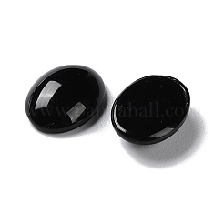 ガラスカボション  ovall  ブラック  16x12x5mm&nbsp;GLAA-B015-08B