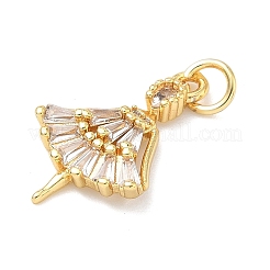 Brass Micro Pave Cubic Zirconia Pendants&nbsp;KK-H539-05G
