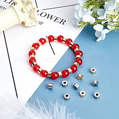 304ステンレススチールスペーサービーズ  コラム  ゴールデン·ステンレス鋼色  6x3.5mm  穴：2.2~2.5mm  2色  30個/カラー  60個/箱&nbsp;STAS-UN0008-25