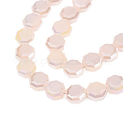 Electroplate Opaque Solid Color Glass Beads Strands&nbsp;EGLA-N002-27-B05