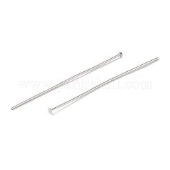 鉄平頭ピン  ジュエリー作りのための  プラチナ  18ゲージ  55~56x1mm  ヘッド：2.2mm  約1851個/500g&nbsp;IFIN-A020-01P