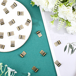 20Pcs Brass Glue-on Flat Pad Bails&nbsp;KK-AR0004-83
