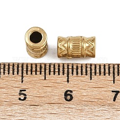 304ステンレススチールビーズ  イオンプレーティング（ip）  コラム  18KGP本金メッキ  8.5x5mm  穴：2.5mm&nbsp;STAS-K295-44G