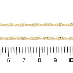 Brass Singapore Chain Necklaces for Women&nbsp;NJEW-Q020-01G