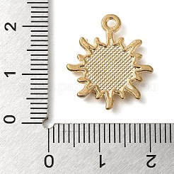 合金エナメルラインストーンガラスペンダント  ゴールドカラー  ナザールボンジュウ  太陽  20x17.5x2.5mm  穴：1.5mm&nbsp;X1-ENAM-U003-02G-10
