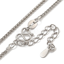 Brass Wheat Chain Necklaces for Women&nbsp;NJEW-U011-09P
