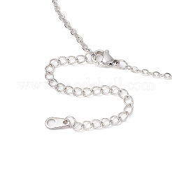 Alloy Enamel Key Lock Pendant 304 Stainless Steel Cable Chain Necklace Sets&nbsp;NJEW-JN05497