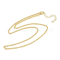 2.5MM Brass Rope Chain Necklaces for Women&nbsp;NJEW-A062-04G