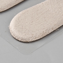 ファイバー耐摩耗ヒールグリップ  粘着式ヒールパッド  アンティークホワイト  100x22~26x2.5mm&nbsp;FIND-WH0126-957D