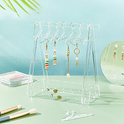 Coat Hanger Removable Acrylic Earring Displays&nbsp;EDIS-WH0012-08