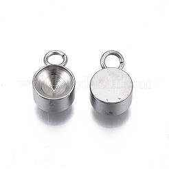 Non-Tarnish 201 Stainless Steel Pendant Rhinestone Settings&nbsp;STAS-S057-44D-P