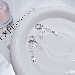 Alloy Glass Hoop Earrings&nbsp;FS-WG6098F-01