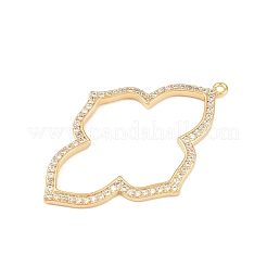 Brass Micro Pave Cubic Zirconia Pendants&nbsp;KK-Z133-05G-02