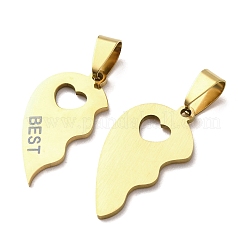 201 Stainless Steel Split Pendants&nbsp;STAS-F368-08G