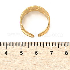 304 Stainless Stee Enamel Open Cuff Rings&nbsp;RJEW-Q006-02A-G