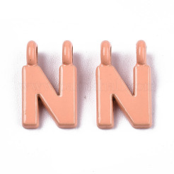 Spray Painted Alloy  2-Loop Link Pendants&nbsp;LS-X-PALLOY-T075-48N-RS