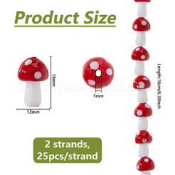 2 Strands Handmade Lampwork Beads Strands&nbsp;LAMP-DC0001-25